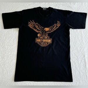 Vintage 1990 Harley Davidson Men’s Large Black Single Stitch Holoubek 90s